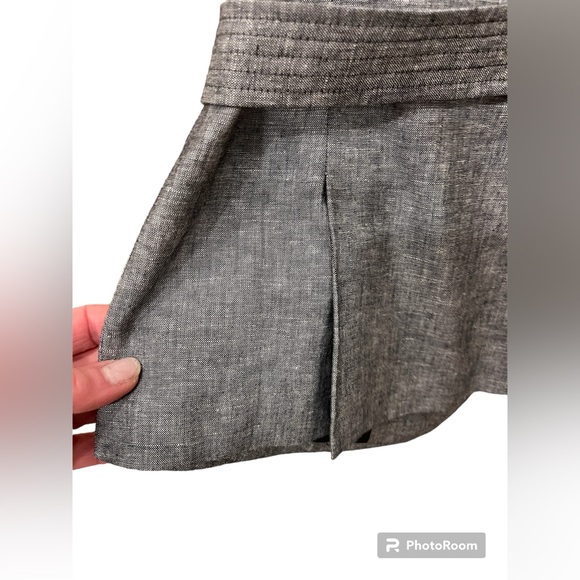 Banana Republic dark grey and white linen cotton blend jacket and skirt. Size 10 - Picture 6 of 11